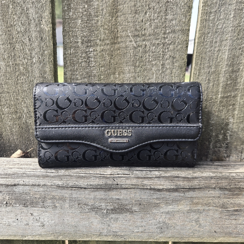 Guess Black Monogram Women's Wallet